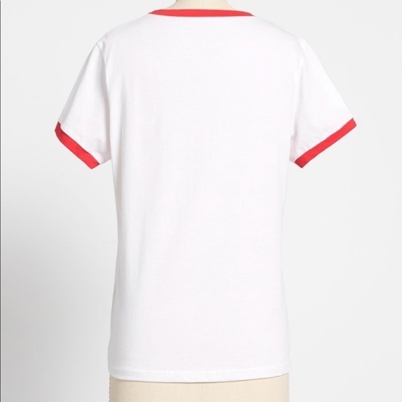 MODCLOTH NWT Made in America Ringer Graphic Tee Large Patriotic 4th of July - Picture 3 of 5